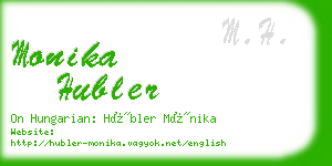 monika hubler business card